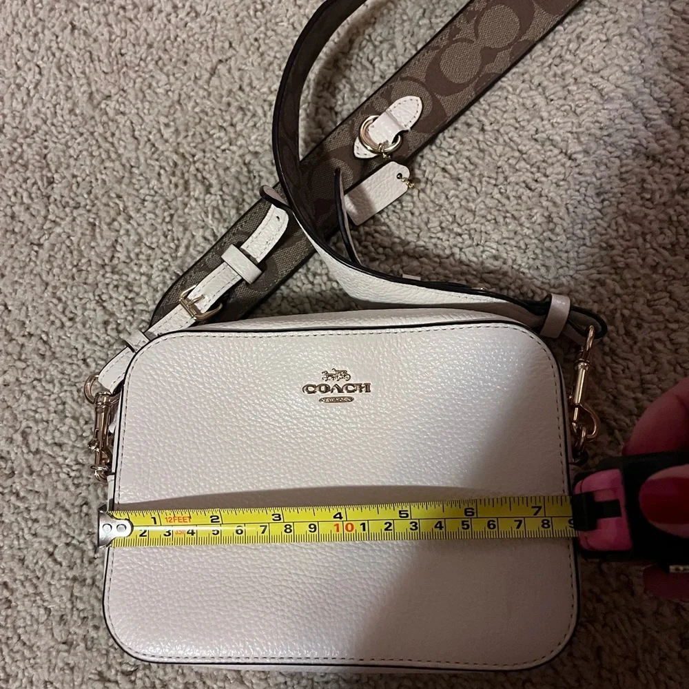 Coach Pebbled Leather White Crossbody Bag - Picture 6 of 7